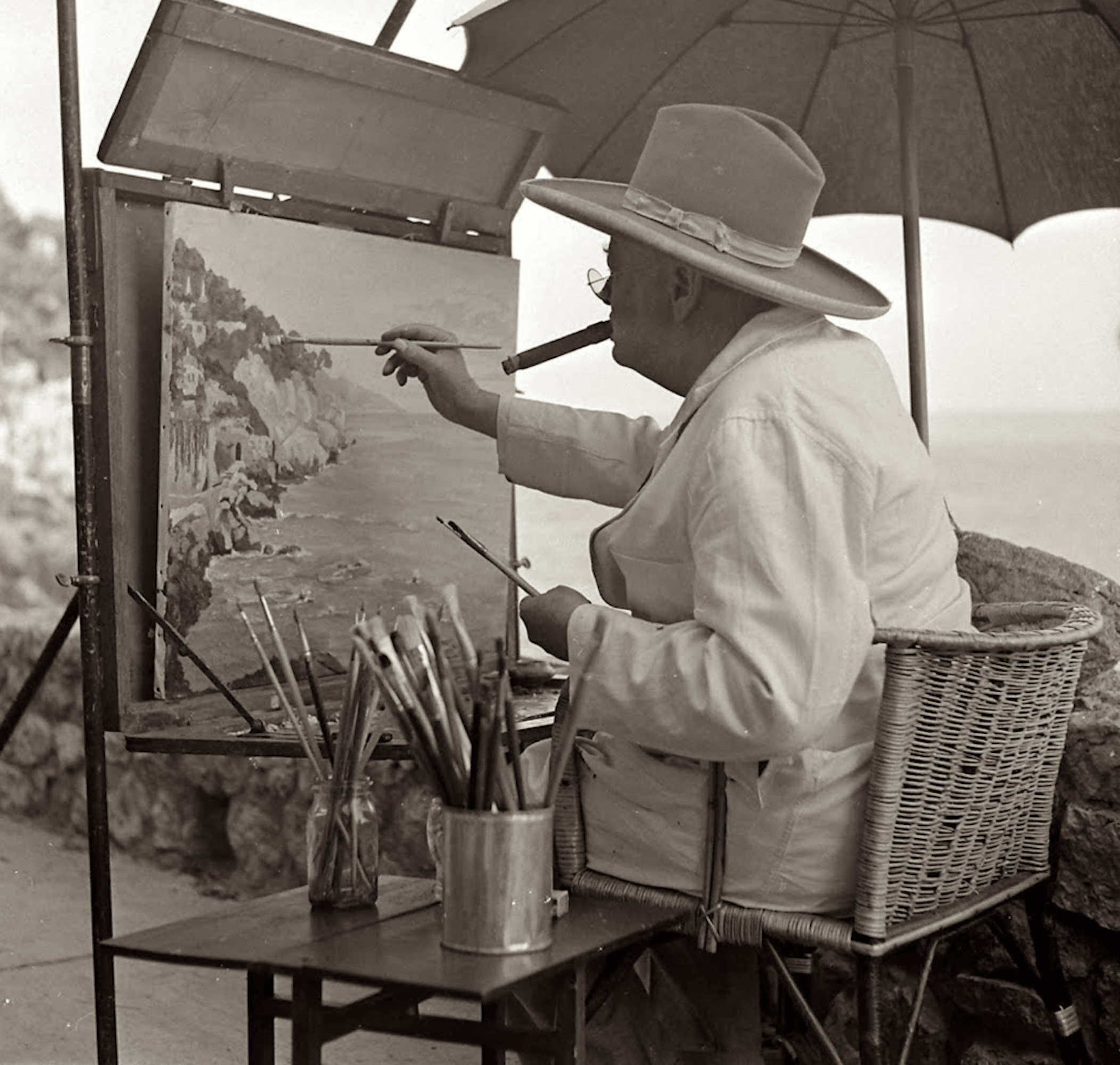 Churchill aan de Côte d'Azur|||Villa Sylvia