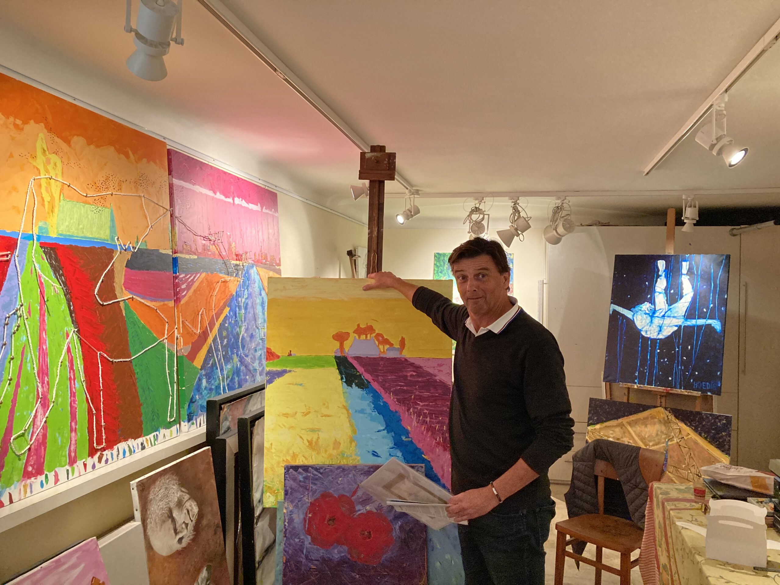 Hoedi schilder in Vence|Arto expositie|Hoedi La Liberte|hoede La Liberte|